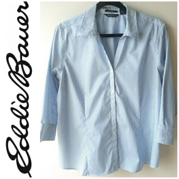 Eddie Bauer Tops - EDDIE BAUER WRINKLE FREE BUTTON-UP SHIRT